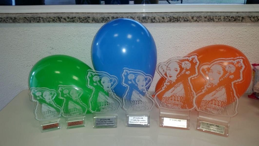 Imagem representando 1º troféu Ada Lovelace no campus Unibe Uberlândia