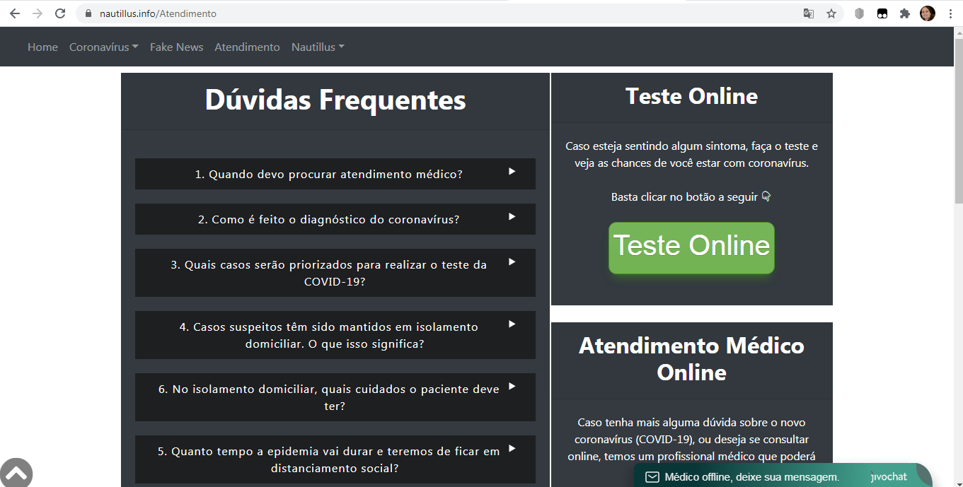 Imagem representando como fazer um autodiagnóstico para o Coronavírus