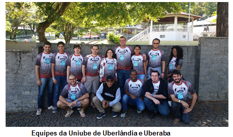 Imagem representando equipe da Uniube de Uberaba e Uberlândia na VI maratona mineira de programação em Belo Horizonte