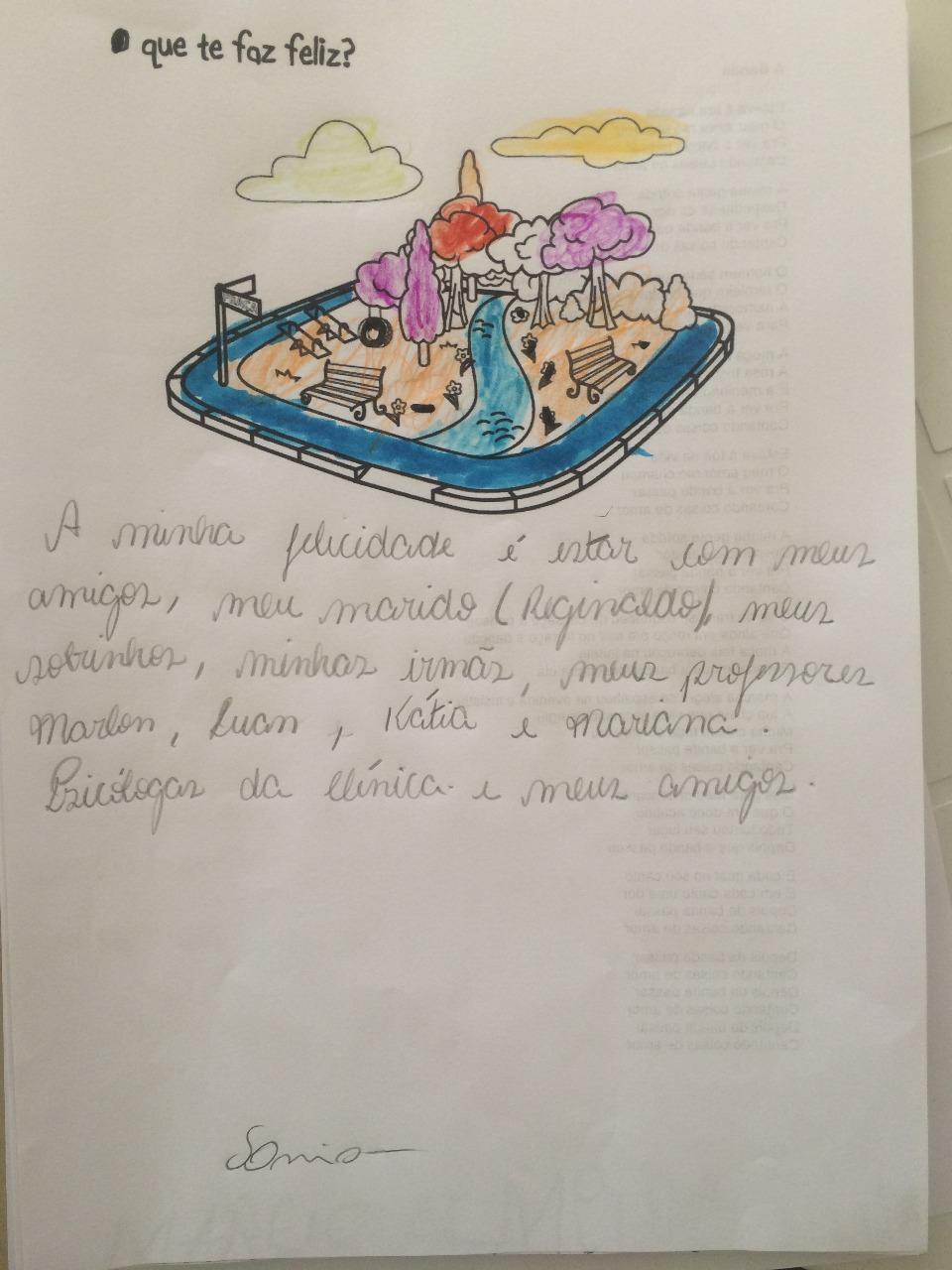 Texto sobre o que te faz feliz?