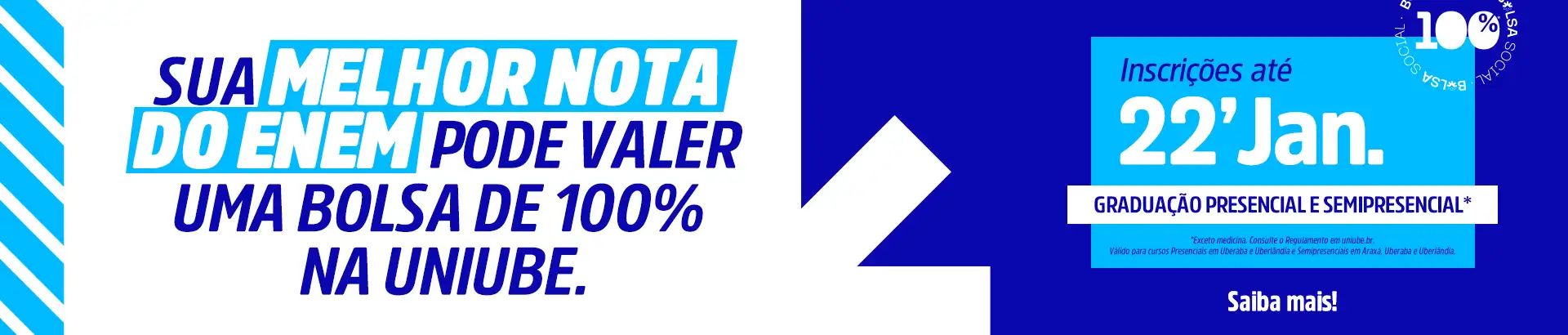 Bolsa 100 Nota Enem inscreva-se