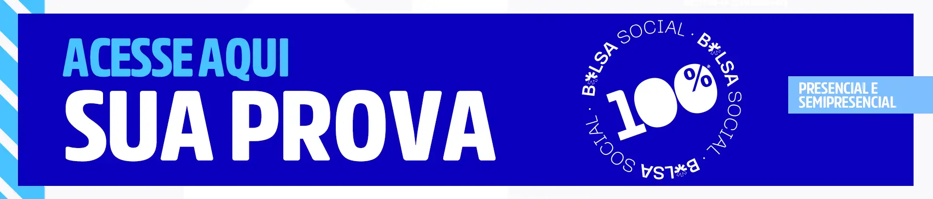 Acese a prova na area do candidato